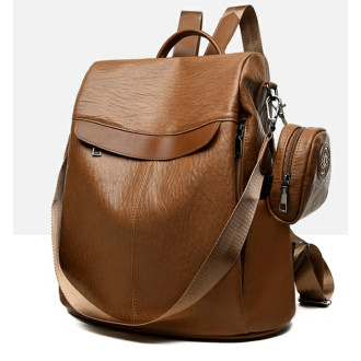 Tas wanita ransel stylish 2in1-Brown